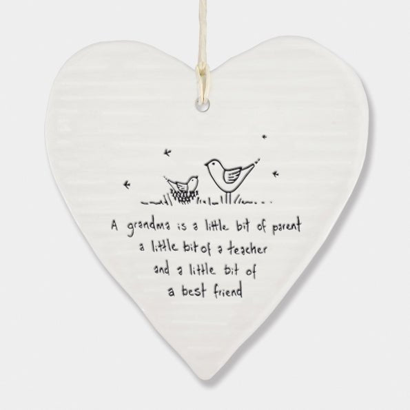 A Grandma Is A Little Bit Of A Parent Wobbly Ripple Heart | 9cm x 9cm - Give And Glow