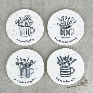 Always My Mum Forever My Friend – Round Ceramic Coaster | 10cm x 10cm - Give And Glow