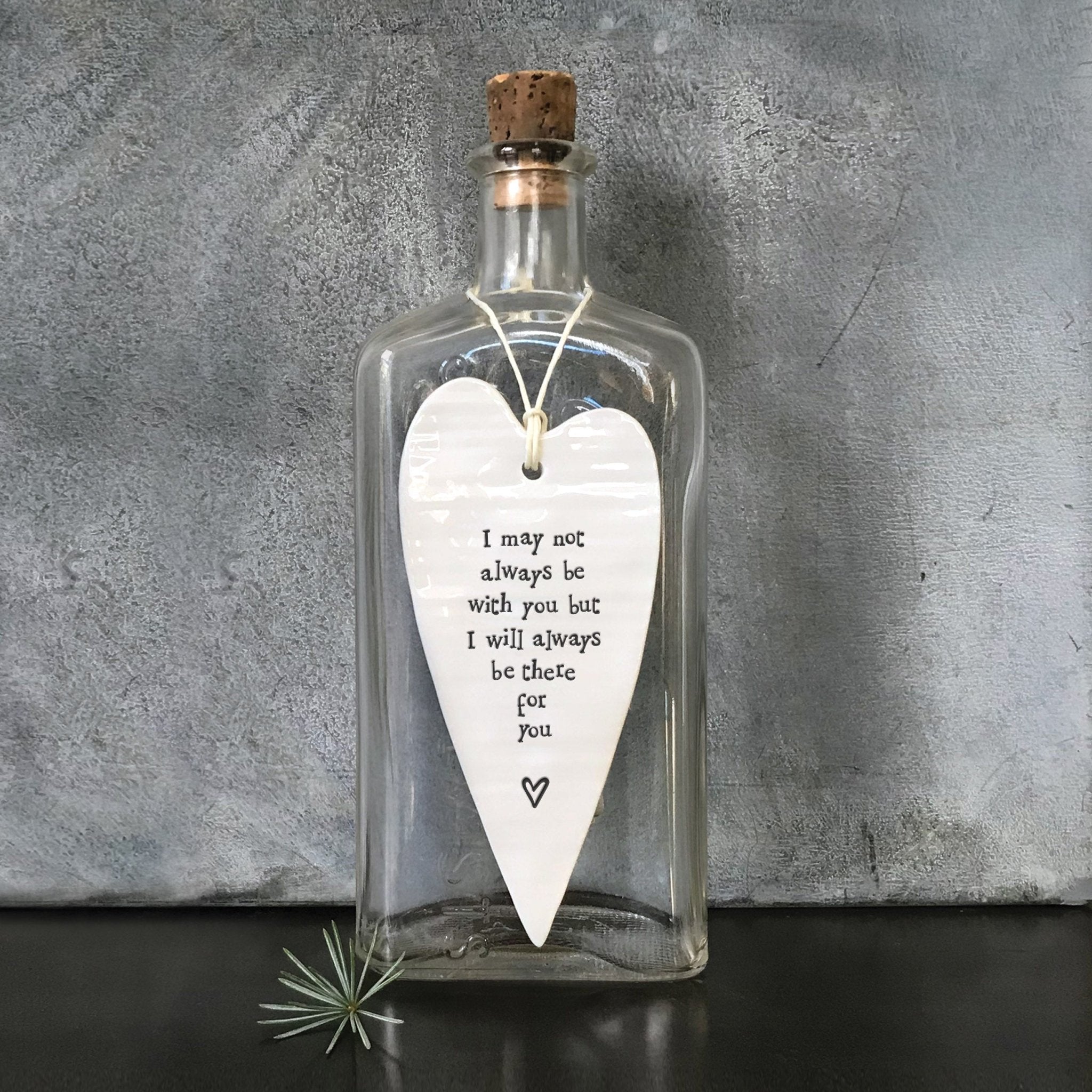 Always There for You – Hanging Ceramic Heart | 13cm x 6cm - Give And Glow