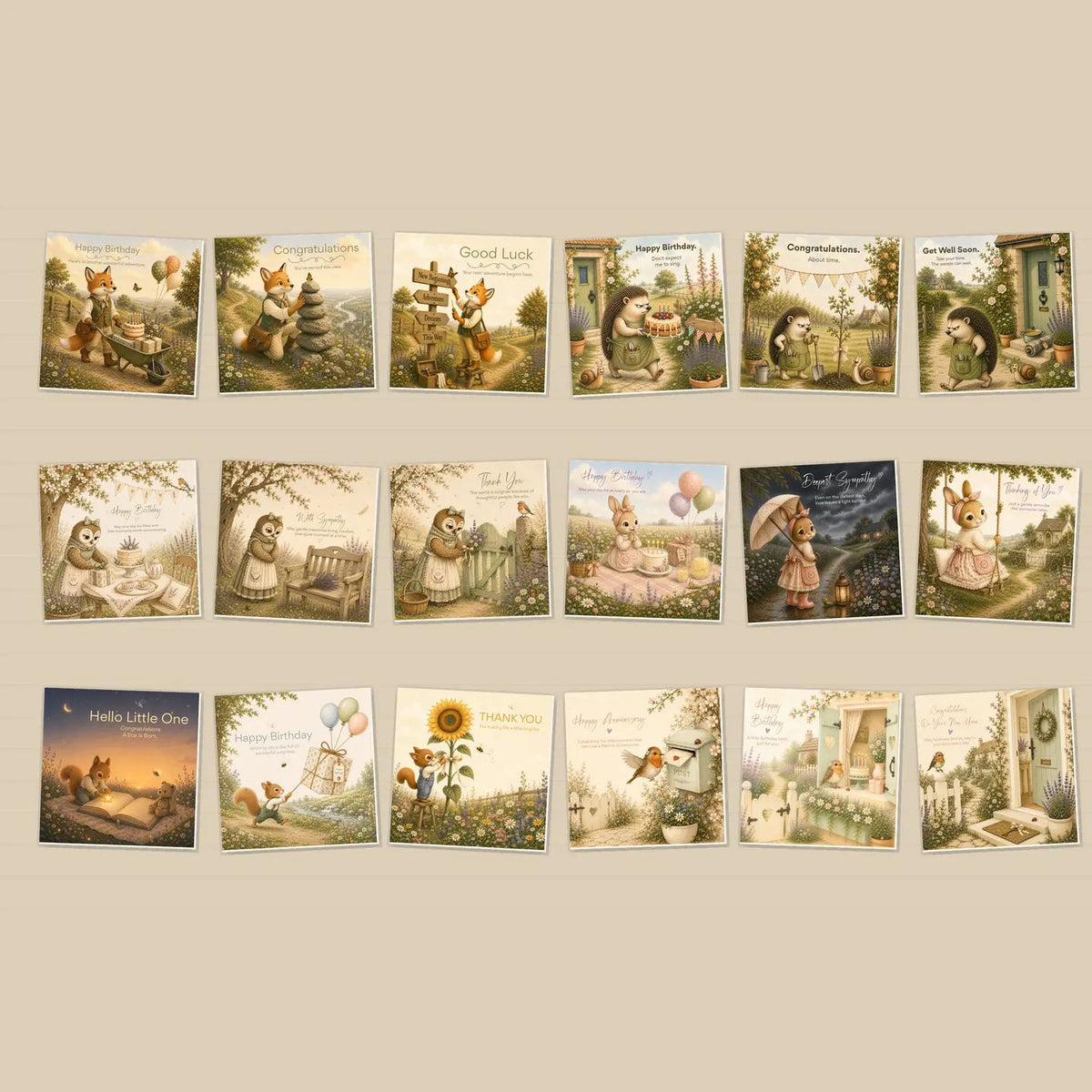 Bramblewood Greeting Card Collection – Wholesale 108 Card Starter Pack - Give And Glow