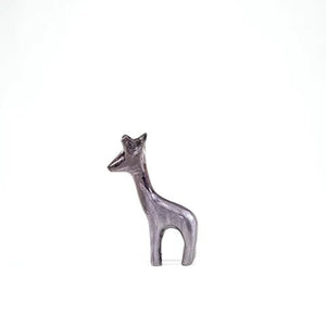 Brushed Black Giraffe Small Ornament | 9cm | Recycled Aluminium - Give And Glow