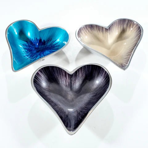 Brushed Black Heart Dish Large | 25cm x 24cm | Recycled Aluminium - Give And Glow