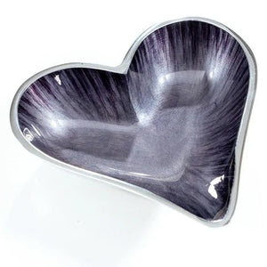 Brushed Black Heart Dish Small | 15cm x 10cm | Recycled Aluminium - Give And Glow