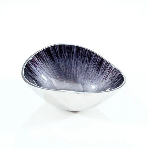 Brushed Black Oval Bowl Small | 15cm x 11cm | Recycled Aluminium - Give And Glow
