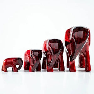 Brushed Red Elephant XL Ornament | 12cm | Recycled Aluminium - Give And Glow