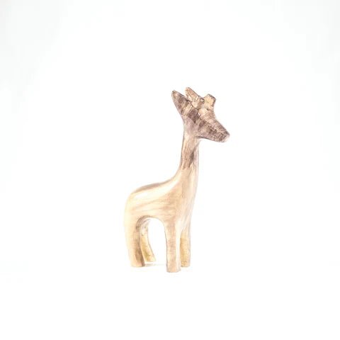Brushed Silver Giraffe Medium Ornament | 12cm | Recycled Aluminium - Give And Glow