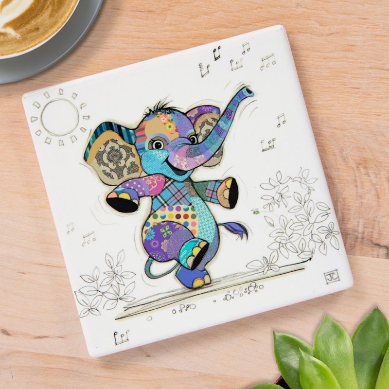 Bug Art Elly Elephant Coaster – 10cm x 10cm - Give And Glow