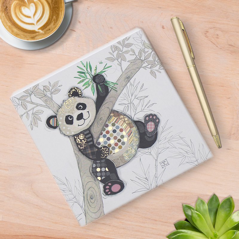 Bug Art Po Zi Panda Memo Pad with Pen – 14cm x 14cm - Give And Glow