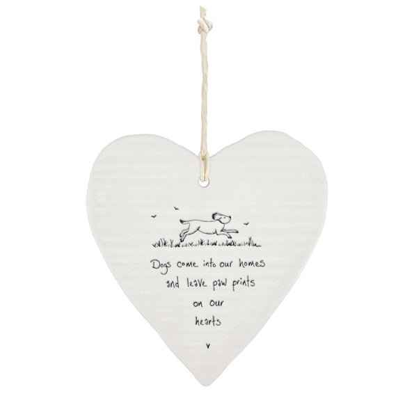 Dog Paw Prints On Hearts Wobbly Ripple Heart | 9cm x 9cm - Give And Glow