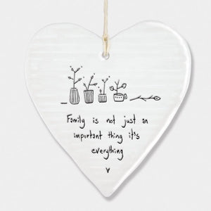 Family Is Not Just Important Wobbly Ripple Heart | 9cm x 9cm - Give And Glow