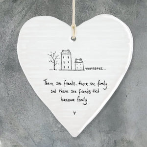 Friends That Become Family Wobbly Ripple Heart | 9cm x 9cm - Give And Glow