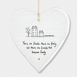 Friends That Become Family Wobbly Ripple Heart | 9cm x 9cm - Give And Glow