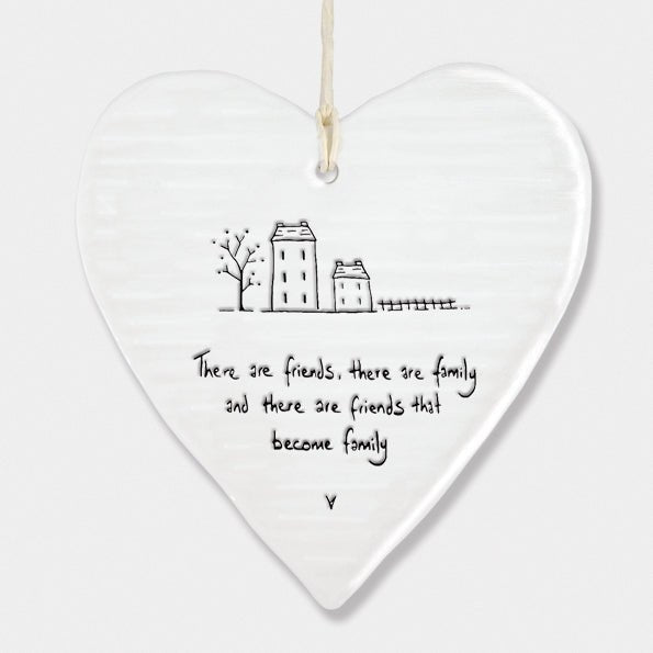 Friends That Become Family Wobbly Ripple Heart | 9cm x 9cm - Give And Glow