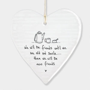 Friends Until Old And Senile Wobbly Ripple Heart | 9cm x 9cm - Give And Glow