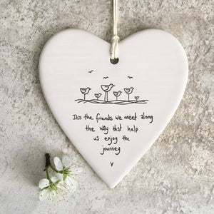 Friends We Meet Along The Way Wobbly Ripple Heart | 9cm x 9cm - Give And Glow