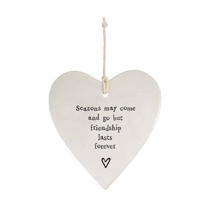 Friendship Lasts Forever Ceramic Heart | 9cm x 9cm - Give And Glow