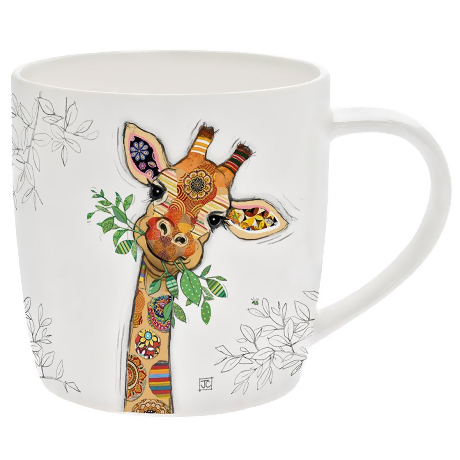 Gina Giraffe Bug Art Mug | 300ml Ceramic Character Mug - Give And Glow