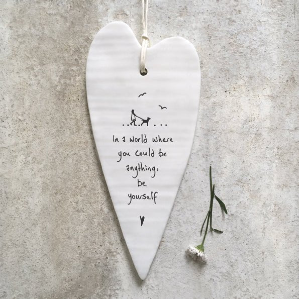 In A World Where You Could Be Anything Long Wobbly Ripple Heart | 6cm x 13.7cm - Give And Glow