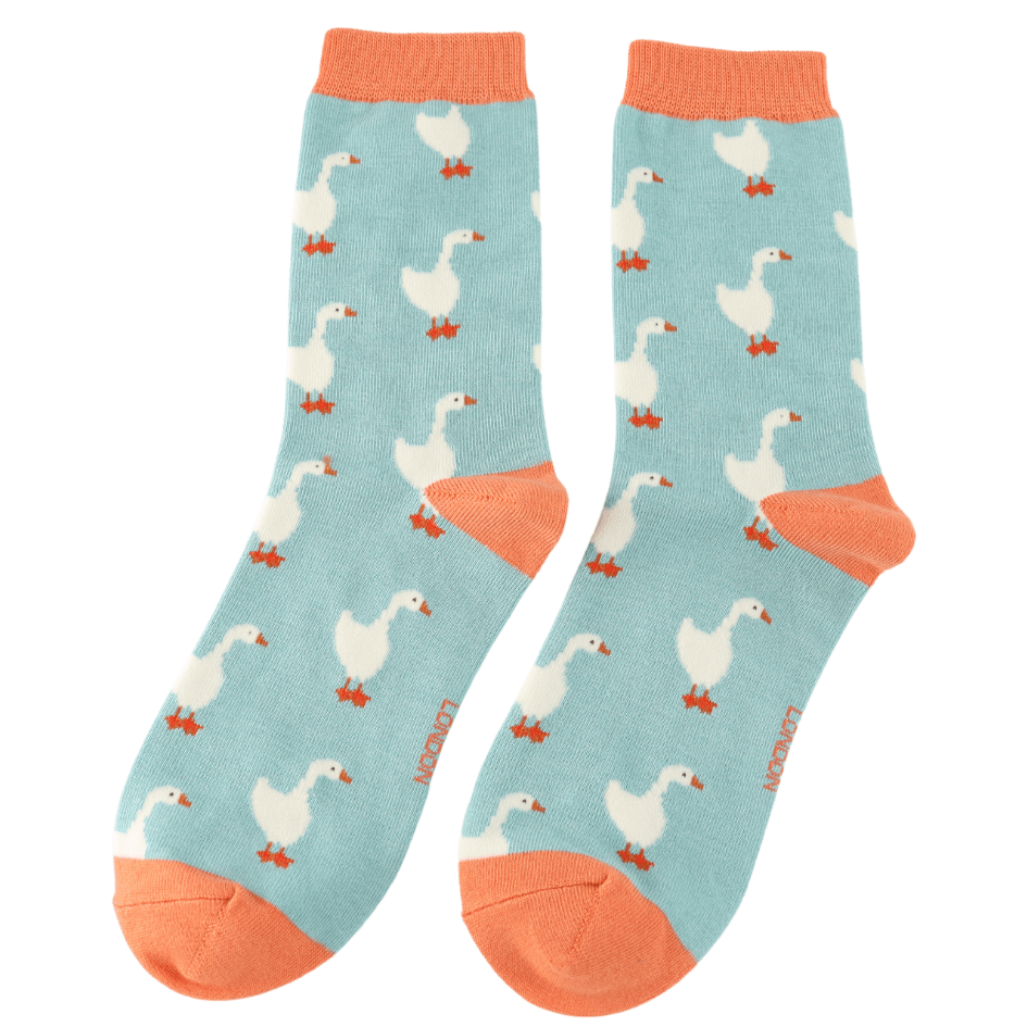 Miss Sparrow Goose Socks Duck Egg - Give And Glow