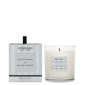 Modern Classics - Silver Birch & Black Pepper - Scented Candle - Boxed Tumbler - Give And Glow