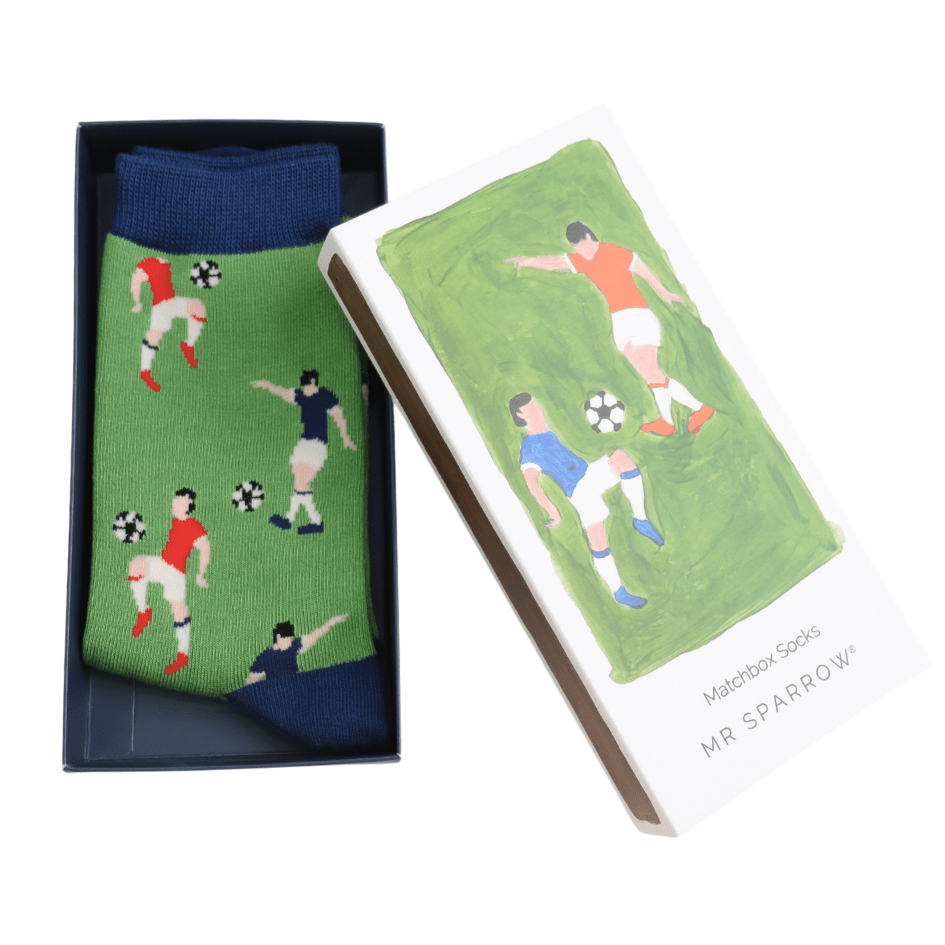 Mr Heron Footballers Bamboo Men's Socks Gift Box - Give And Glow