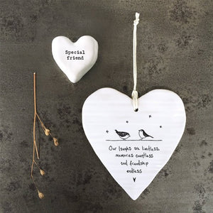 Our Laughs Are Limitless Friendship Endless Wobbly Ripple Heart | 9cm x 9cm - Give And Glow