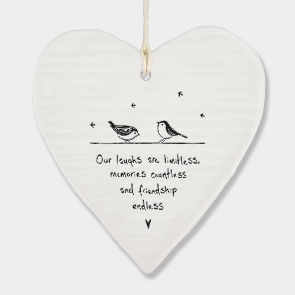 Our Laughs Are Limitless Friendship Endless Wobbly Ripple Heart | 9cm x 9cm - Give And Glow