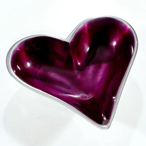 Purple Heart Dish Small | 15cm x 10cm | Recycled Aluminium - Give And Glow