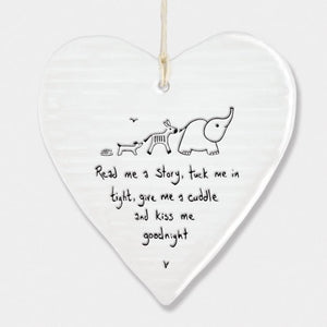 Read Me A Story And Kiss Me Goodnight Wobbly Ripple Heart | 9cm x 9cm - Give And Glow