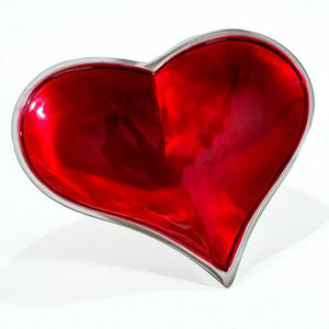 Red Heart Dish Large | 25cm x 24cm | Recycled Aluminium - Give And Glow