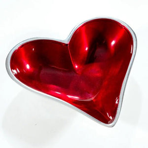 Red Heart Dish Small | 15cm x 10cm | Recycled Aluminium - Give And Glow