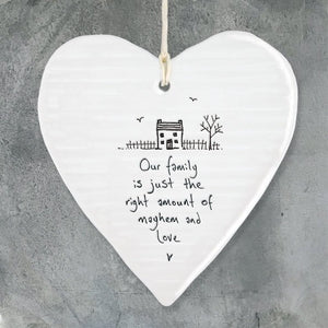 Right Amount Of Mayhem And Love Wobbly Ripple Heart | 9cm x 9cm - Give And Glow