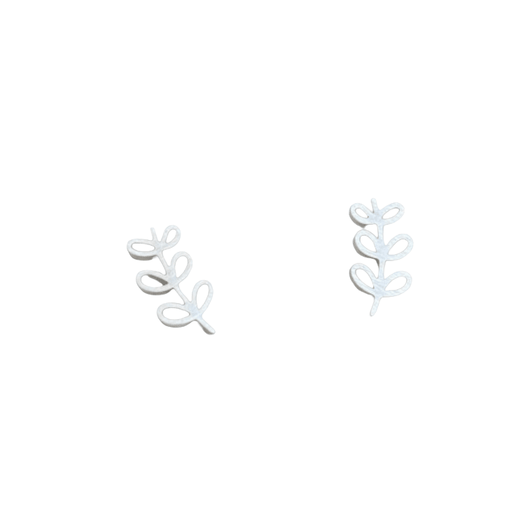 Silver Stem Stud Earrings – Nature-Inspired Design in a Gift Box - Give And Glow