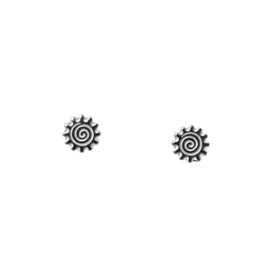 Silver Sun Stud Earrings – Stainless Steel with Gift Box - Give And Glow