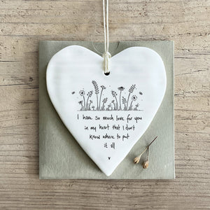 So Much Love For You Wobbly Ripple Heart | 9cm x 9cm - Give And Glow