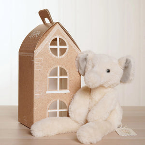 Softies Ellie the Plush Long Leg Cream Elephant – 35cm - Give And Glow