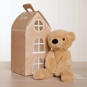Softies Hudson the Plush Long Leg Light Brown Teddy Bear – 30cm - Give And Glow