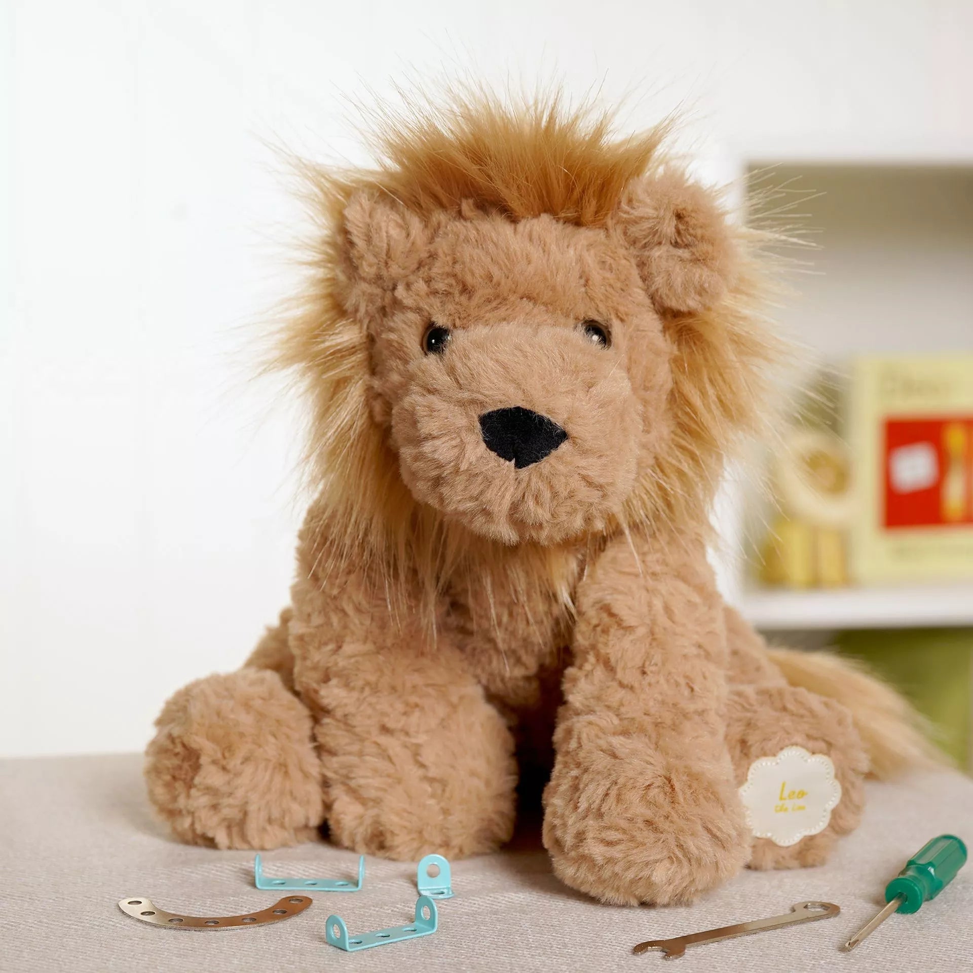Softies Leo the Plush Sitting Brown Lion – 23cm - Give And Glow