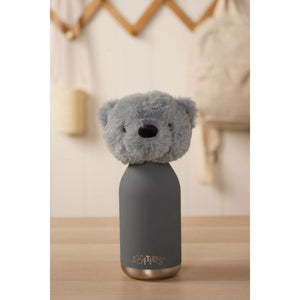 Softies Pip Plush Teddy Petrol Blue Stainless Steel Water Bottle – 500ml - Give And Glow
