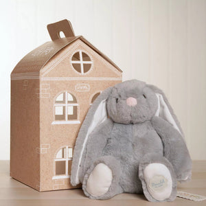 Softies Ronald the Classical Plush Grey Bunny – 30cm - Give And Glow