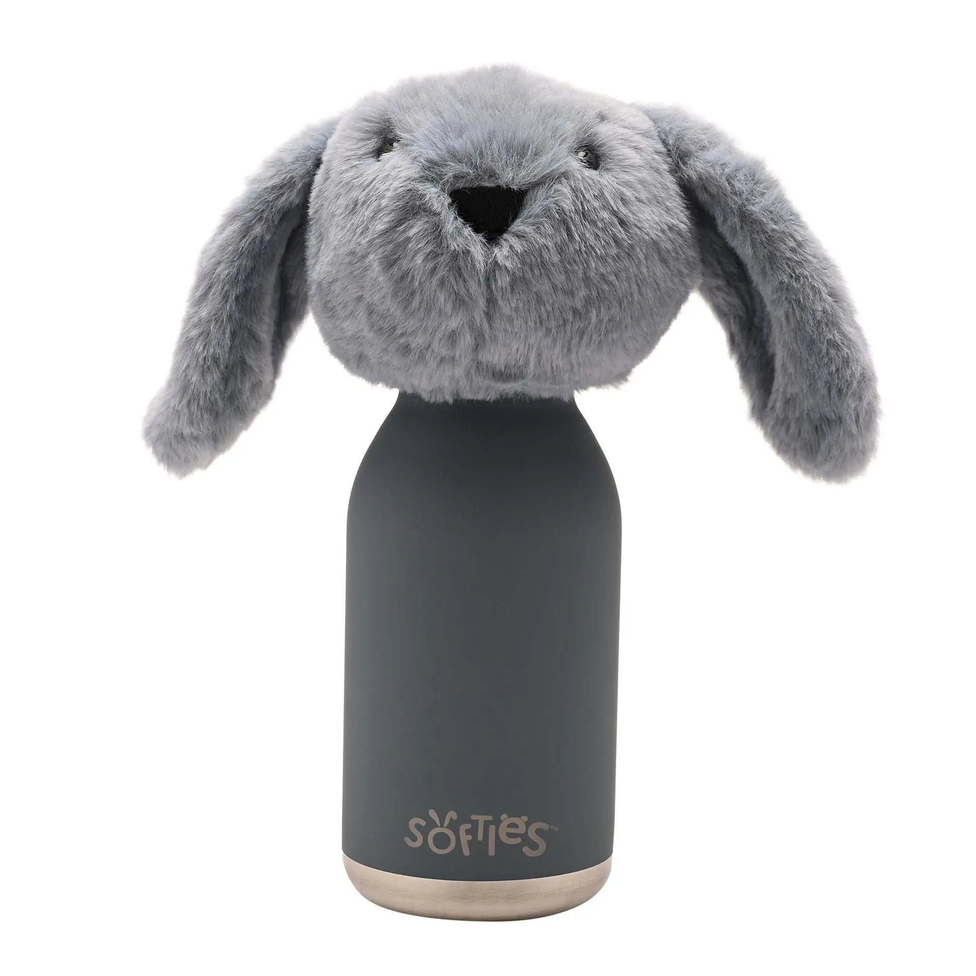 Softies Sonny Plush Bunny Petrol Blue Stainless Steel Water Bottle – 500ml - Give And Glow