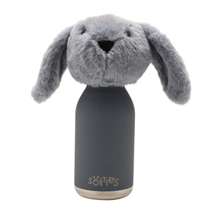 Softies Sonny Plush Bunny Petrol Blue Stainless Steel Water Bottle – 500ml - Give And Glow