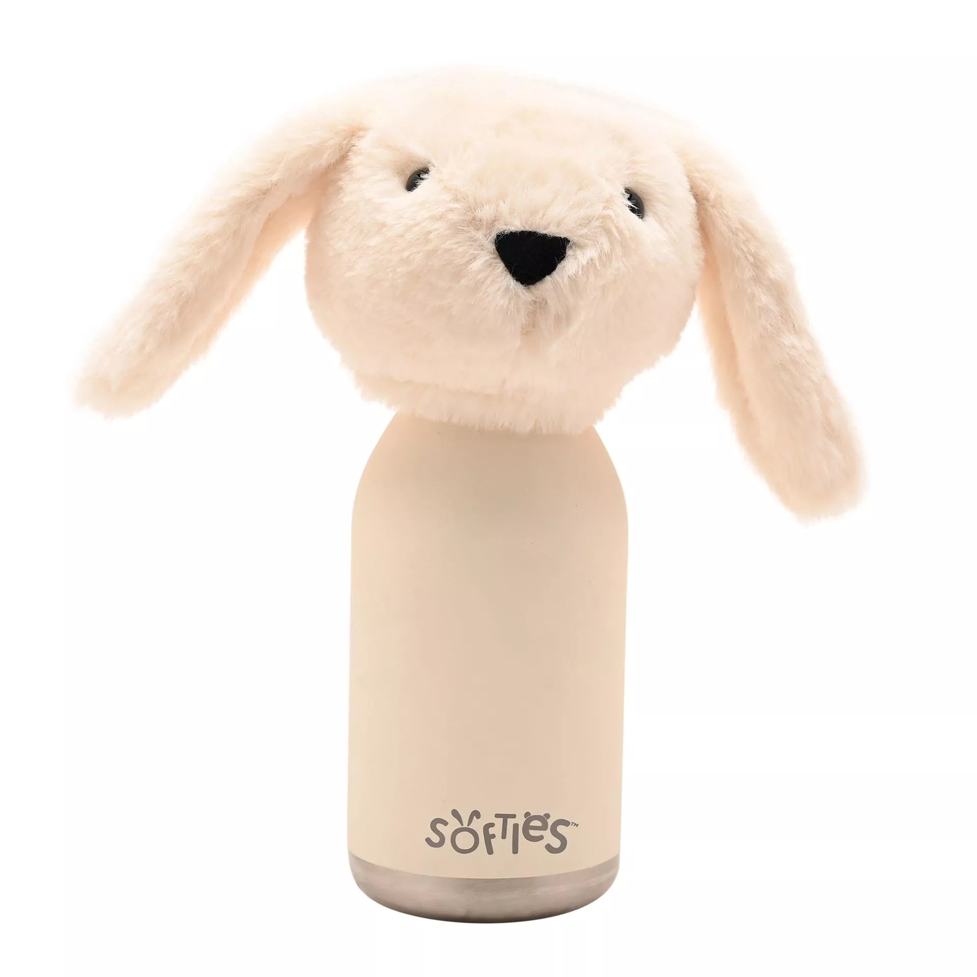 Softies Talia Plush Bunny White Stainless Steel Water Bottle – 500ml - Give And Glow