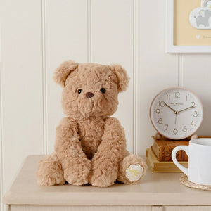 Softies William the Plush Sitting Brown Teddy Bear – 22cm - Give And Glow