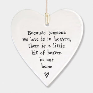 Someone We Love in Heaven Ceramic Heart | 9cm x 9.5cm - Give And Glow