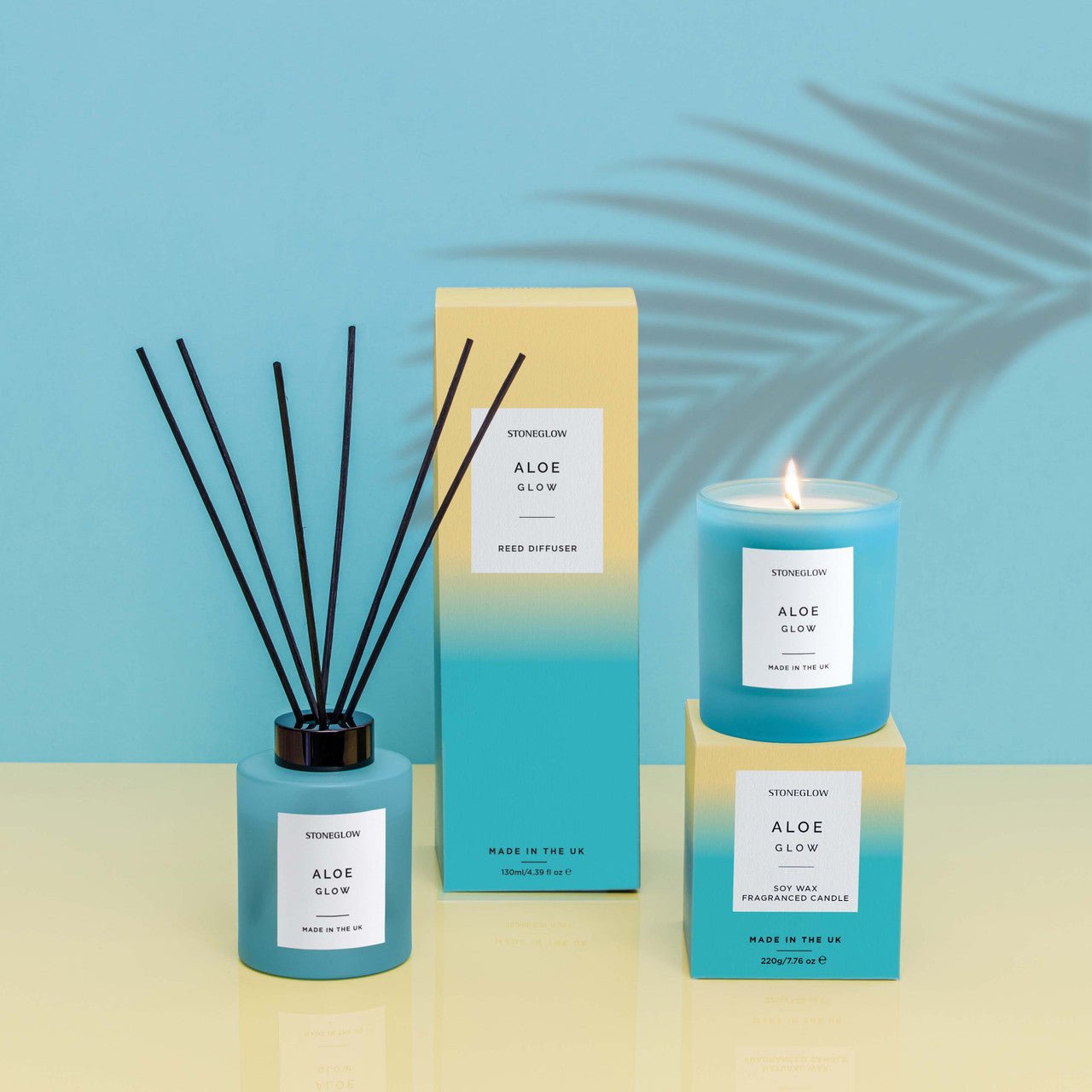 Stoneglow Sol Aloe Glow Scented Reed Diffuser 130ml - Give And Glow