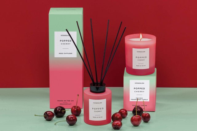 Stoneglow Sol Popped Cherry Scented Reed Diffuser 130ml - Give And Glow