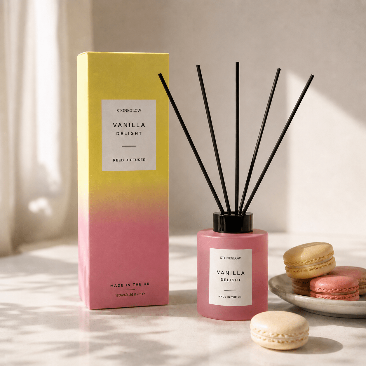 Stoneglow Sol Vanilla Delight Scented Reed Diffuser 130ml - Give And Glow