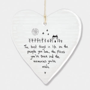 The Best Things In Life Are The People Wobbly Ripple Heart | 9cm x 9cm - Give And Glow