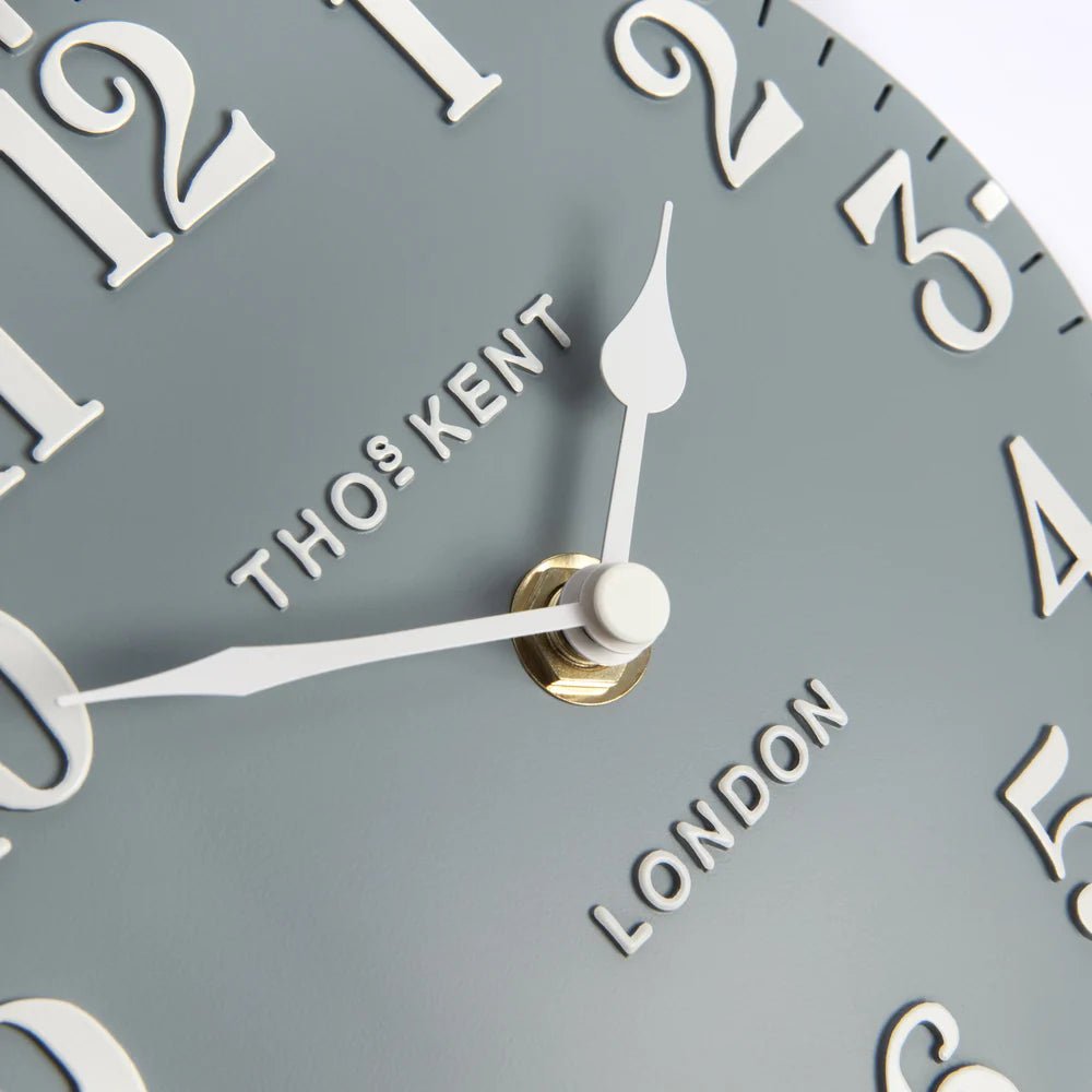 Thomas Kent Arabic Mantel Clock – Flax Blue | Small - Give And Glow